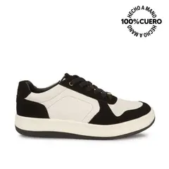 VIALE - Zapatilla Casual TERI-2650 BlanNeg Cuero