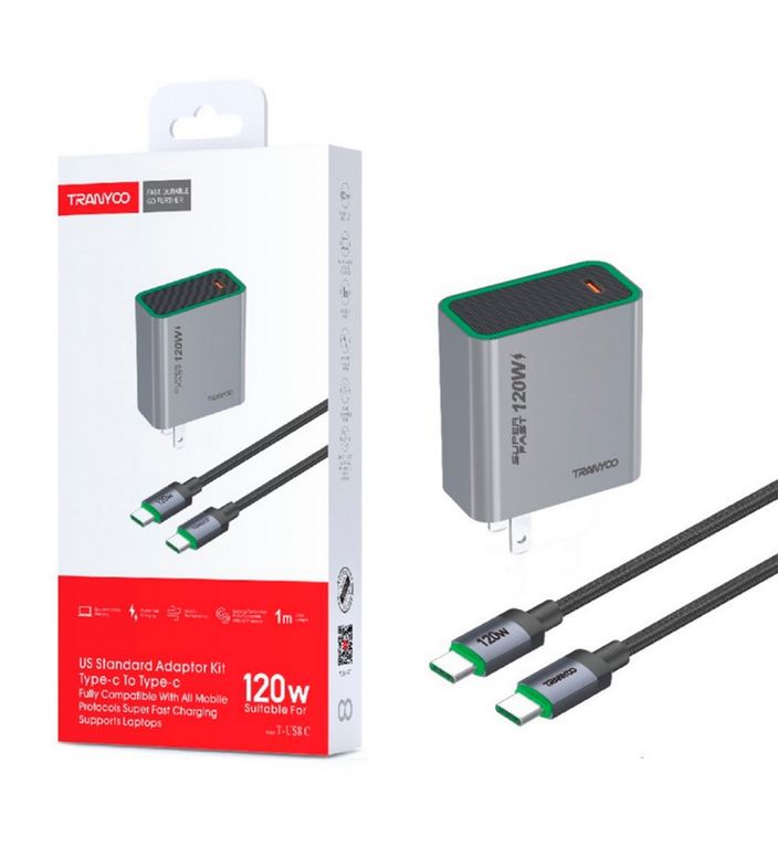 Cargador 120w Super Rapida - Gan5 Tipo C Con Cable -