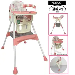 STOKKER BABY - Silla de Comer VENUS Asiento Reclinable Rosado