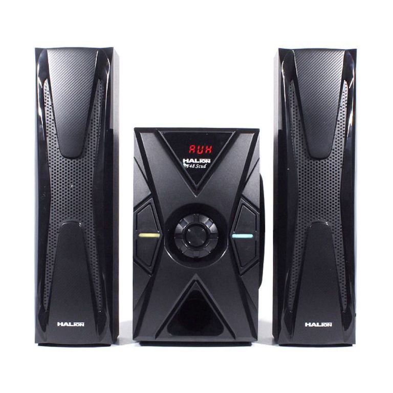 Parlante 2.1 HA-F48 Scud Subwoofer 5.25" USB, SD, BT, FM 120w