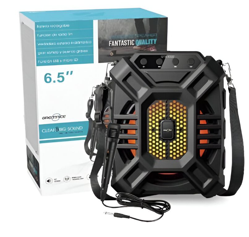 Parlante Portátil GTS-1222 de 65” Blutooth radio + Micrófono