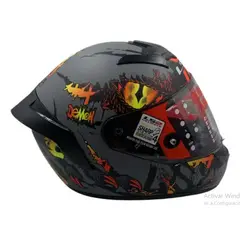LS2 - CASCO MOTO NS352 DEMONIO GRIS NARANJA MATE