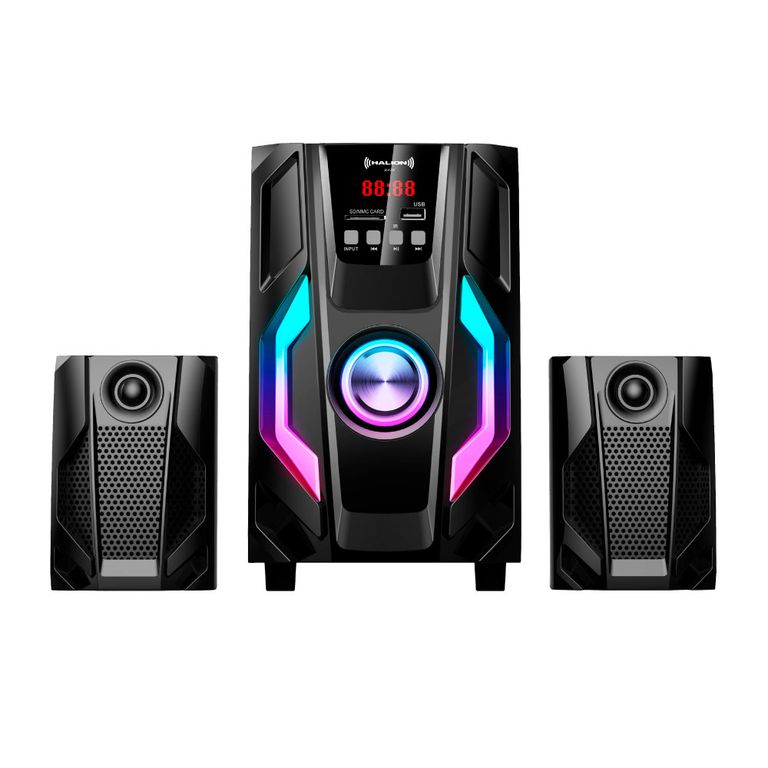 Parlante 2.1 HA-K44 Bath Subwoofer 4" USB, SD, BT, FM 80w