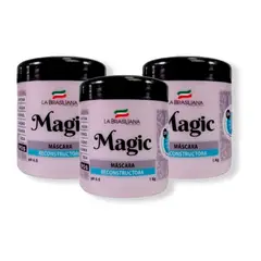 LA BRASILIANA - Máscara Reconstructora Capilar Magic Pos 1Kg 3 Unidades