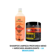 LA BRASILIANA - Shampoo Limpieza Profunda meno + Máscara Anabolizante -