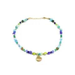 SAMANTHA PINTO HANDMADE ACCESSORIES - Collar Laura Azul Verde