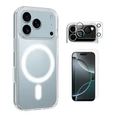 GENERICO - Case Para Iphone 17 Pro Max Clear Mag Y Vidrios