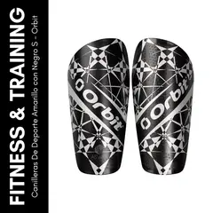 GENERICO - Canilleras De Deporte Amarillo con Negro S - Orbit