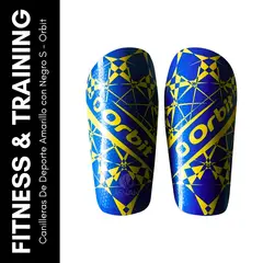 GENERICO - Canilleras De Deporte Amarillo con Negro S - Orbit