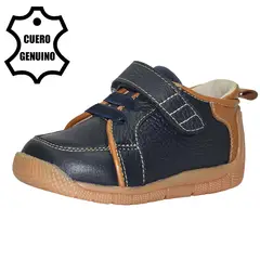 BRUNO KIDS - ZAPATO PIBE PARA NIÑO DE CUERO AZUL PRIMEROS PASOS