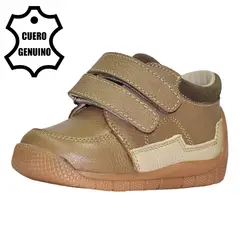BRUNO KIDS - ZAPATO PIBE PARA NIÑO DE CUERO NUTRIA PRIMEROS PASOS