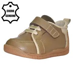 BRUNO KIDS - ZAPATO PIBE PARA NIÑO DE CUERO NUTRIA PRIMEROS PASOS