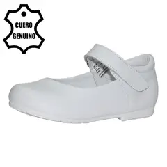 BRUNO KIDS - ZAPATO CAMINANTE PARA NIÑA DE CUERO BLANCO CAMINANTE