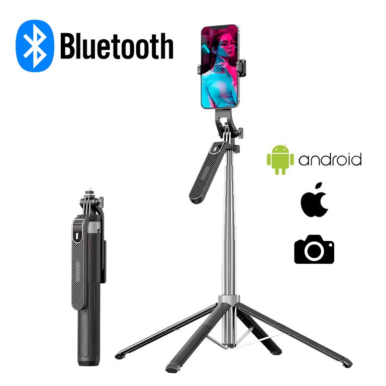 Trípode Palo Selfie Bluetooth P180 180 cm Soporte 360 Celular y Cámara Streaming Live