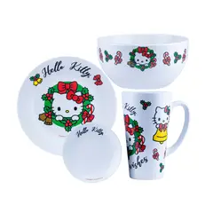 SCOOL - Vajilla Juvenil Ceramica 4Pz Hello Kitty
