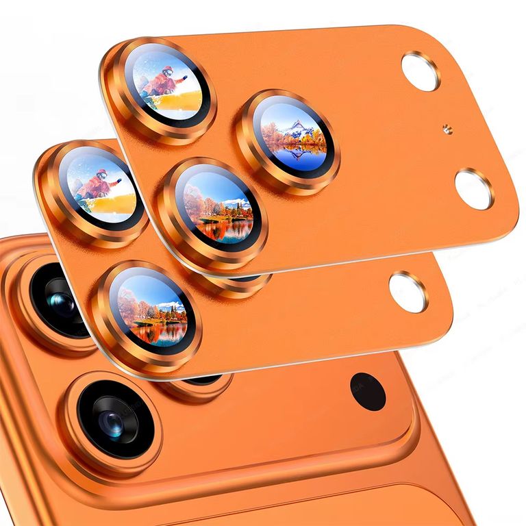 Protector De Camara Iphone 17 Pro Max Naranja Cosmico
