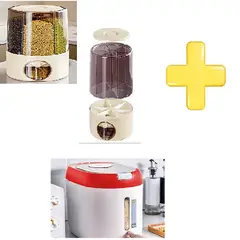 GENERICO - Dispensador giratorio de menestras 11 kilos + Dispensador de arroz