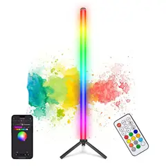 SEISA - Tubo de Luz RGB LED Recargable Portátil con Control Remoto Streaming
