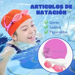 GENERICO - ARTICULOS DE NATACIÓN NIÑA LENTES UV PROTECCIÓN + GORRO LICRA