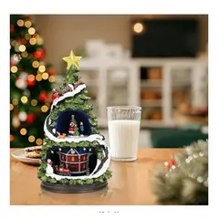 GENERICO - Villa Navideña con Luz Led y Tren en MOVIMIENTO DE PREMIUM