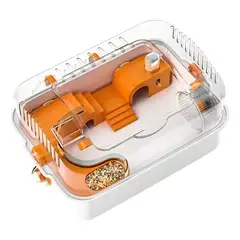 PELUDINES - Jaula De Acrílico De Alta Calidad Para Hámsteres naranja