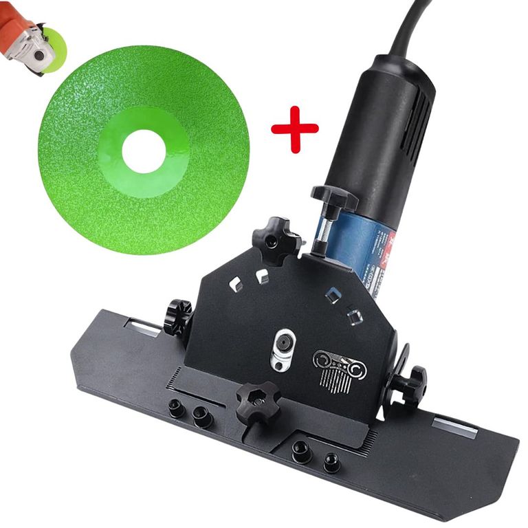 Adaptador Corte 45 Amoladora Porcelanato + Disco Verde Corte Pulido