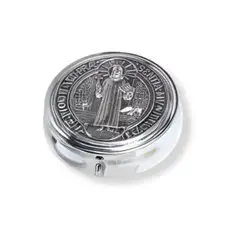 SANTORAL - Portarosario Joyero Medalla San Benito - Acero