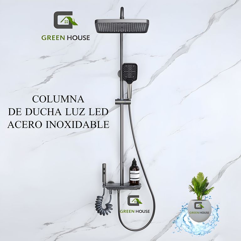 COLUMNA DE DUCHA CON PANEL PIANO LED CON 4 FUNCIONES