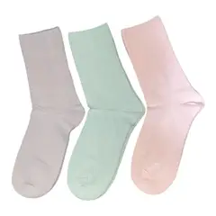 MINTANA - PACK 3 MEDIAS SIN COSTURA LARGAS ALGODON HILO MUJER