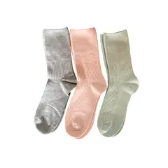 MINTANA - PACK 3 MEDIAS SIN COSTURA LARGAS ALGODON HILO MUJER