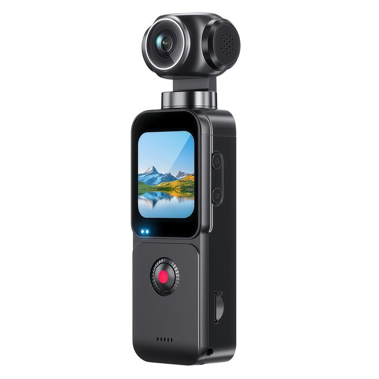 Cámara de Acción 5K Lente motorizado 270° EIS Pantalla táctil Para ciclismo y viajes