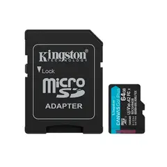 KINGSTON - Tarjeta de memoria Flash 64GB Canvas Go Plus PN SDCG4-64GB