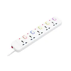 MOVISUN - Supresor De Picos Extensión Tomacorriente 5 Tomas 3metros
