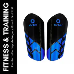 GENERICO - Canilleras De Deporte Negro y Azul S - Orbit