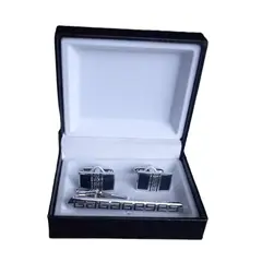 GENERICO - Set Gemelos con Pisa Corbata - Plateado