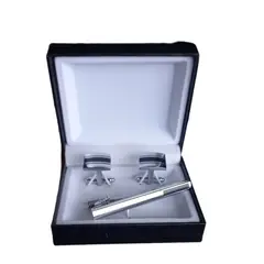 GENERICO - Set Gemelos con Pisa Corbata - Plateado