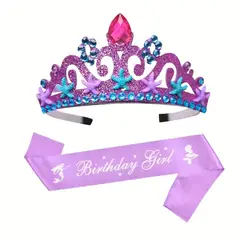 GENERICO - CORONA + BANDA DE SIRENA PARA CUMPLEAÑOS