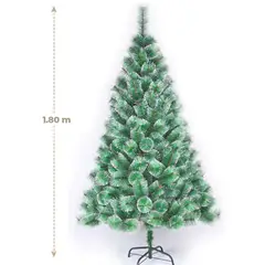 GENERICO - ARBOL DE NAVIDAD PREMIUM VERDE CON PUNTAS NEVADAS 1.80
