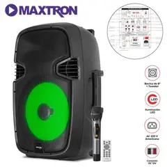 MAXTRON - Parlante Merkury MX 1508 USB BT TWS Conex. AC / 01 Microfono