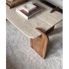 SLATERS PERU - Mesa de Centro Modelo Liria de Marmol y Madera