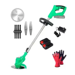 GENERICO - Cortadora de Césped Inalámbrica Desmalezadora + Guantes 2 baterías