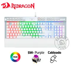 REDRAGON - Teclado Mecánico K550 Yama White RGB Español Purple