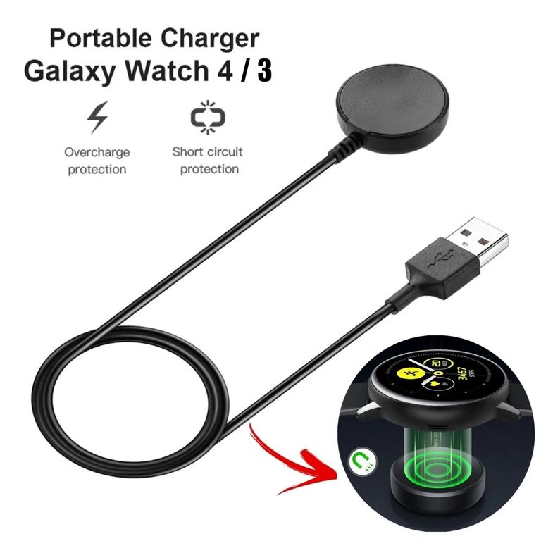 Cargador Magnético COMPATIBLE para Samsung Watch 4 y 3 Active 2 y 1