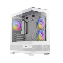 GENERICO - Case Pc Antec Cx500M White Mid Tower - 3 Ventiladores, 2 Vidrios Templados, Diseño Moderno