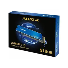 ADATA - Ssd Legend 710 512Gb M.2 2280 Nvme - 2400Mb/S, Alta Velocidad Y Seguridad Aes Para P