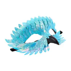 GENERICO - Máscara diseño búho celeste disfraz