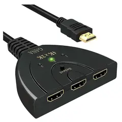 GENERICO - Adaptador De Cable Hub Hdmi 3x1 3 Entradas Y 1 Salida