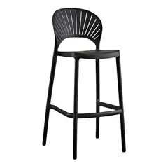 GENERICO - Silla bar negro Queen 65 cm alt