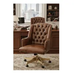 MOBILIARI - SILLA GERENCIA GIRATORIA OUTLET CYBER MOBILIAR CHESTERFIELD MARRON