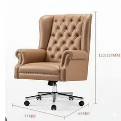MOBILIARI - SILLA GERENCIA GIRATORIA OUTLET CYBER MOBILIAR CAVALIERO BEIGE OSCURO